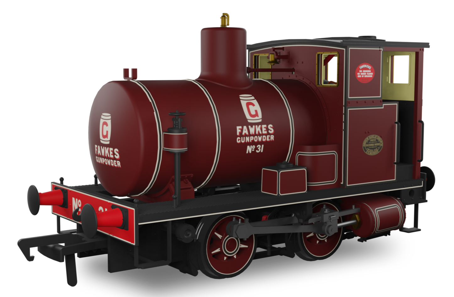 Andrew Barclay Fireless 0-4-0 G. Fawkes Gunpowder Works No.31 Steam Locomotive - DCC Sound