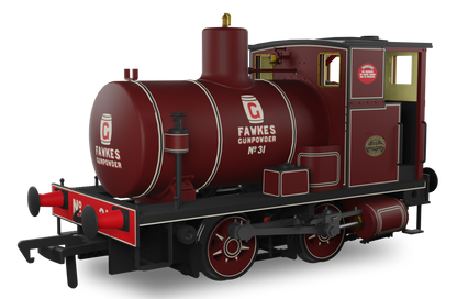 Andrew Barclay Fireless 0-4-0 G. Fawkes Gunpowder Works No.31 Steam Locomotive - DCC Sound