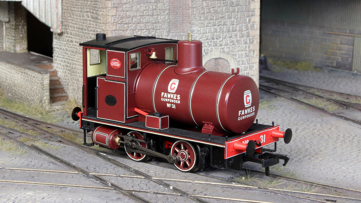 Andrew Barclay Fireless 0-4-0 G. Fawkes Gunpowder Works No.31 Steam Locomotive - DCC Sound