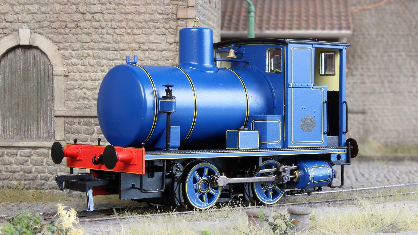 Andrew Barclay Fireless 0-4-0 - Lined Caledonian Blue Steam Locomotive