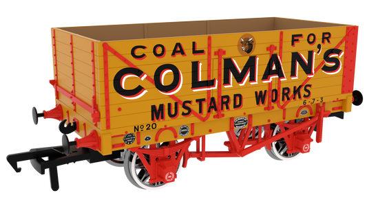 7 Plank 1907 Railway Clearing House Private Owner Open Wagon Colman’s Mustard No.20