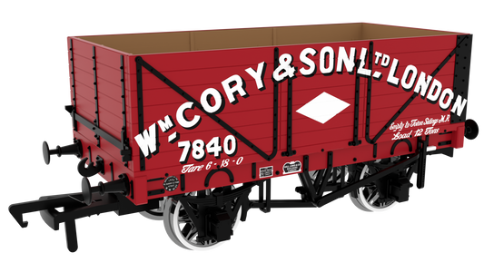 7 Plank 1907 Railway Clearing House Private Owner Open Wagon Wm Cory & Son No.7840