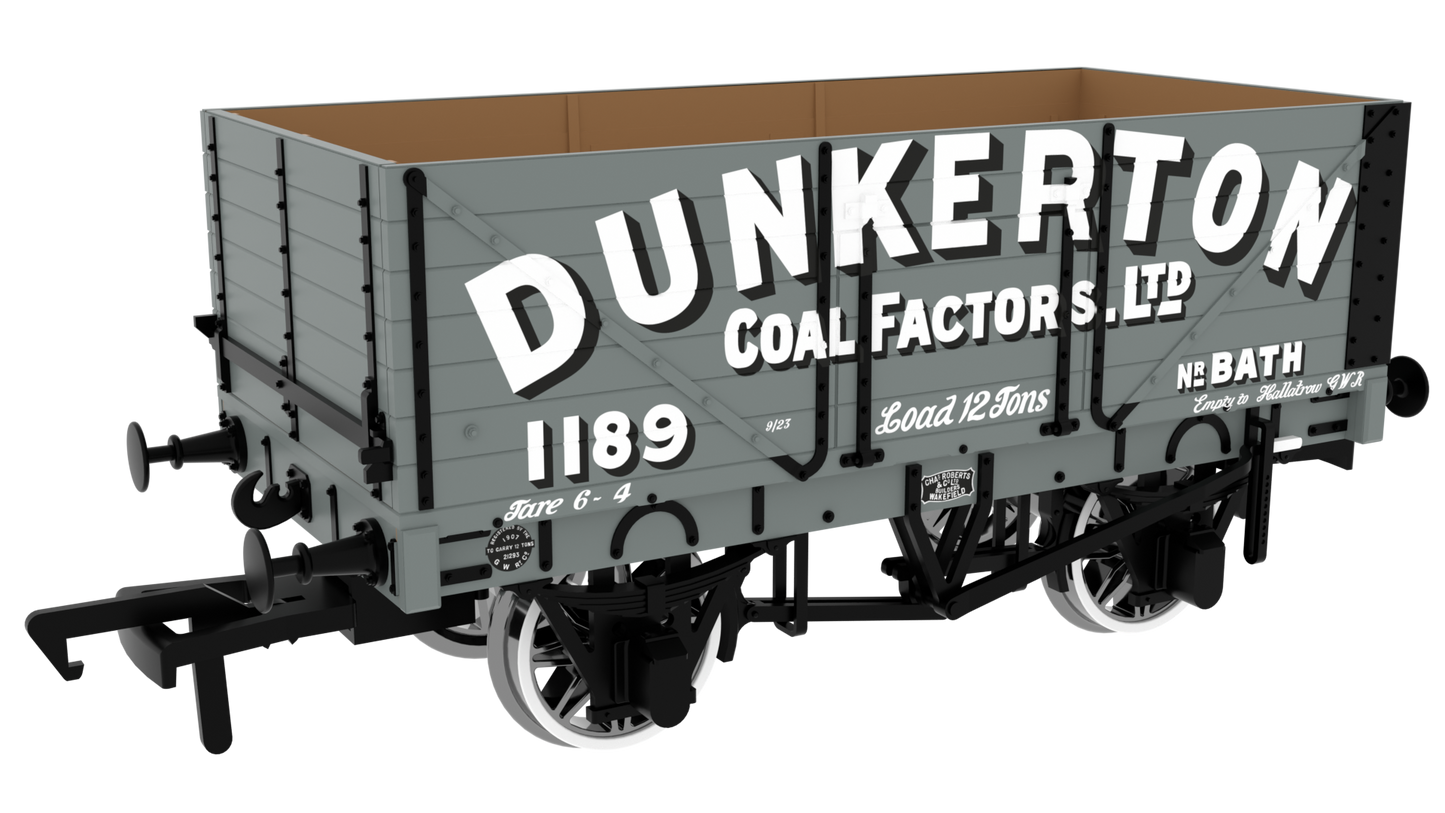 7 Plank 1907 Railway Clearing House Private Owner Open Wagon Dunkerton Coal Factors Ltd. No.1189