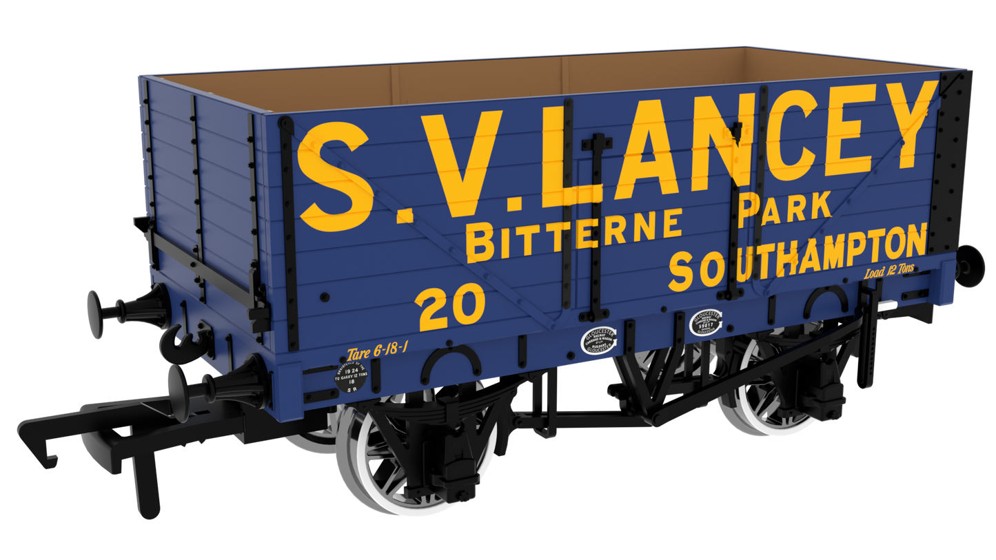 7 Plank 1907 Railway Clearing House Private Owner Open Wagon S.V. Lancey No.20