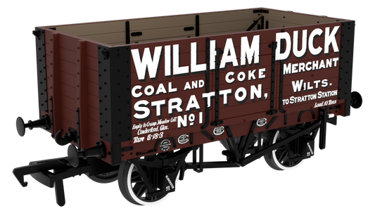 967805 RCH 1907 Spec Open Wagon William Duck No. 1 7-plank wagon with side doors