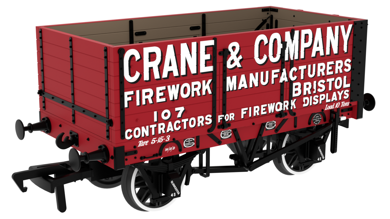 967808 RCH 1907 Spec Open Wagon Crane & Company No. 107 7-plank wagon with side and end doors