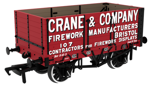 967808 RCH 1907 Spec Open Wagon Crane & Company No. 107 7-plank wagon with side and end doors