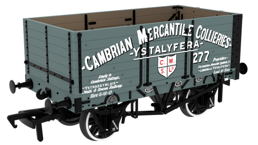 967811 RCH 1907 Spec Open Wagon Cambrian Mercantile Collieries No. 277 7-plank wagon with side and end doors