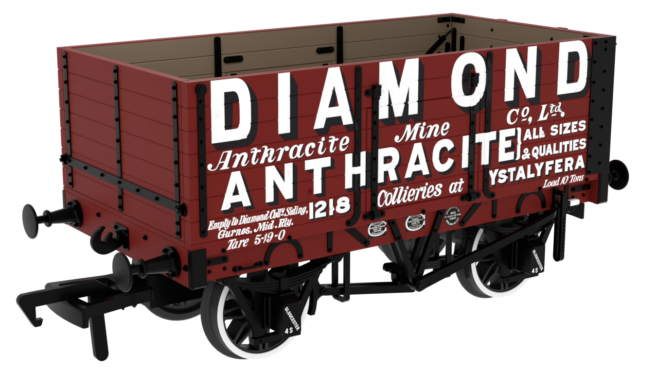 967813 RCH 1907 Spec Open Wagon Diamond Anthracite No. 1218 7-plank wagon with side and end doors