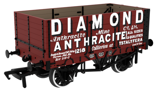 967813 RCH 1907 Spec Open Wagon Diamond Anthracite No. 1218 7-plank wagon with side and end doors