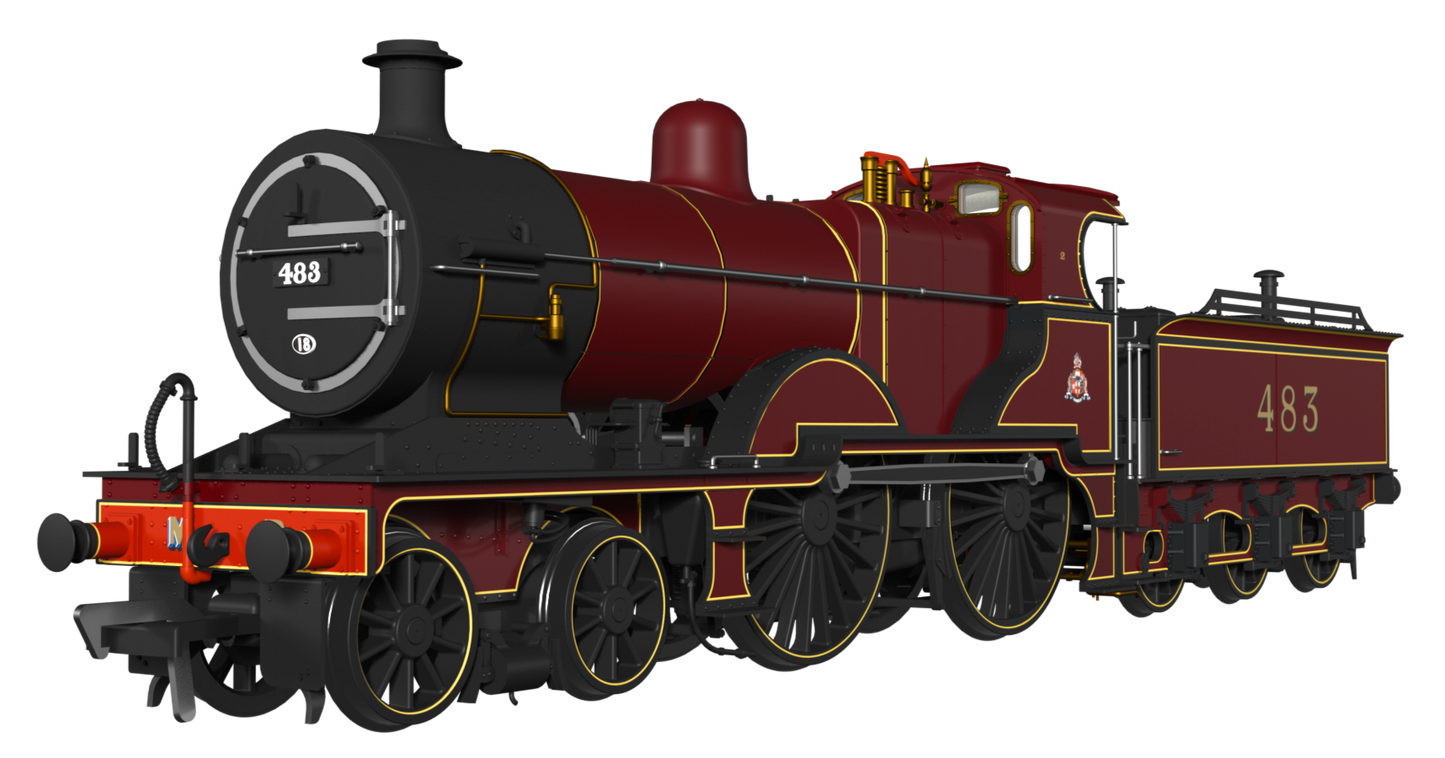 Midland Railway 483 Class 4-4-0 Crimson No.483 Steam Locomotive - DCC Sound