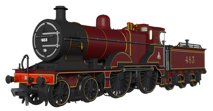 Midland Railway 483 Class 4-4-0 Crimson No.483 Steam Locomotive