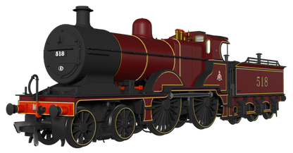 Midland Railway 483 Class 4-4-0 Crimson No.518 Steam Locomotive