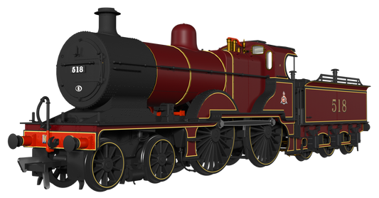 Midland Railway 483 Class 4-4-0 Crimson No.518 Steam Locomotive