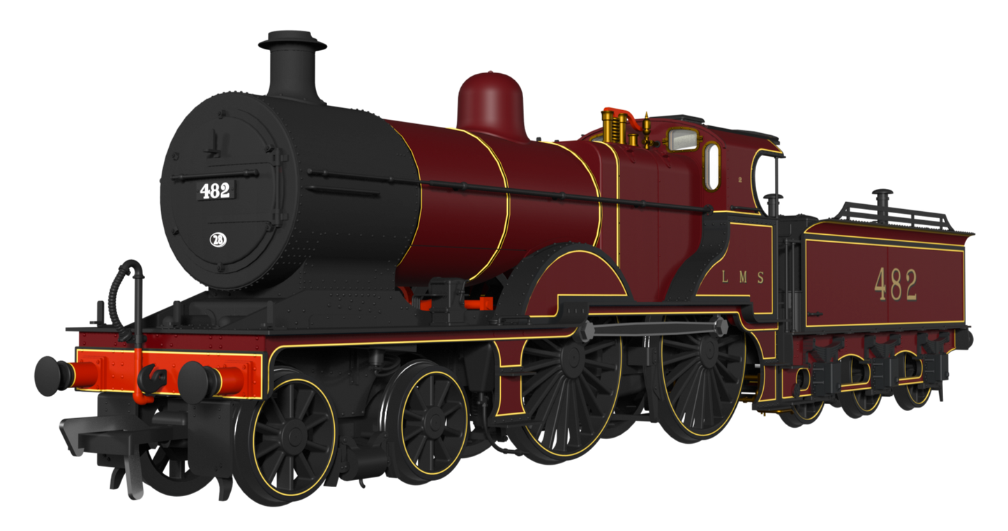 Midland Railway 483 Class 4-4-0 LMS Crimson No.482 (Small Letters) Steam Locomotive - DCC Sound