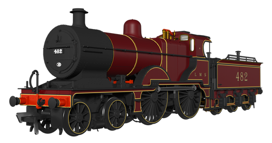 Midland Railway 483 Class 4-4-0 LMS Crimson No.482 (Small Letters) Steam Locomotive