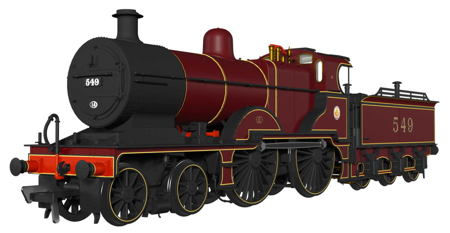 Midland Railway 483 Class 4-4-0 LMS Crimson No.549 (Cabside Roundel) Steam Locomotive