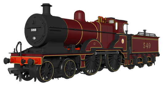 Midland Railway 483 Class 4-4-0 LMS Crimson No.549 (Cabside Roundel) Steam Locomotive