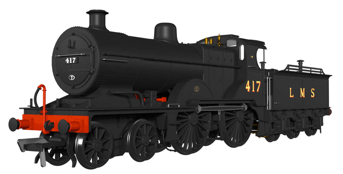 Midland Railway 483 Class 4-4-0 LMS Wartime Unlined Black No.417 Steam Locomotive