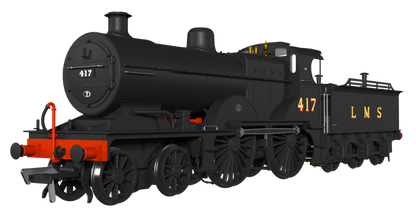 Midland Railway 483 Class 4-4-0 LMS Wartime Unlined Black No.417 Steam Locomotive