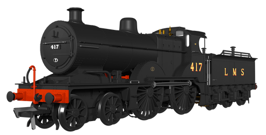 Midland Railway 483 Class 4-4-0 LMS Wartime Unlined Black No.417 Steam Locomotive