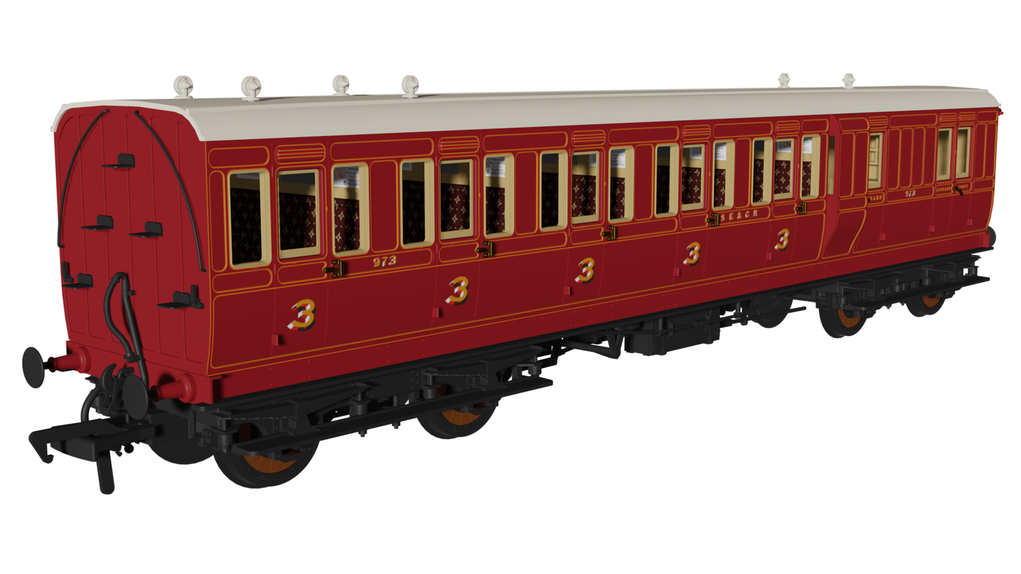 48' SECR ‘Evolution’ Bogie Coach Non-Corridor Carriage No.973, No.881 & No.1010 3-Pack