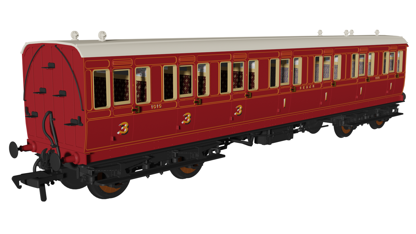 48' SECR ‘Evolution’ Bogie Coach Non-Corridor Carriage No.973, No.881 & No.1010 3-Pack