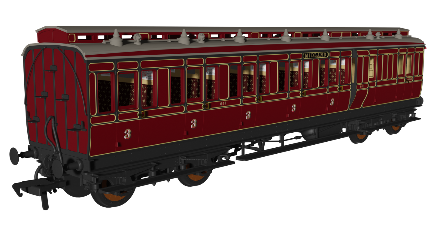 48' MR ‘Evolution’ Bogie Coach Non-Corridor Carriage No.681, No.2441 & No.3207 3-Pack