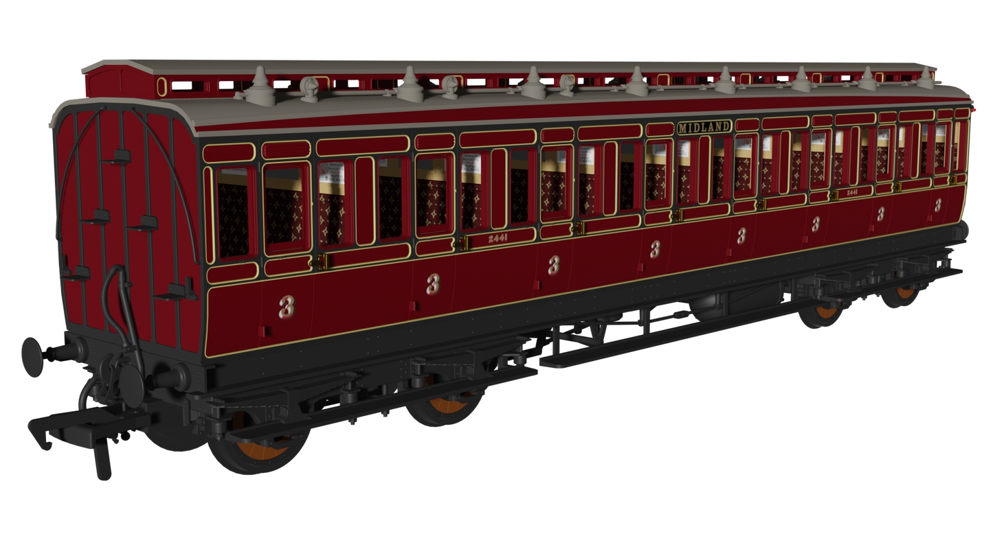 48' MR ‘Evolution’ Bogie Coach Non-Corridor Carriage No.681, No.2441 & No.3207 3-Pack