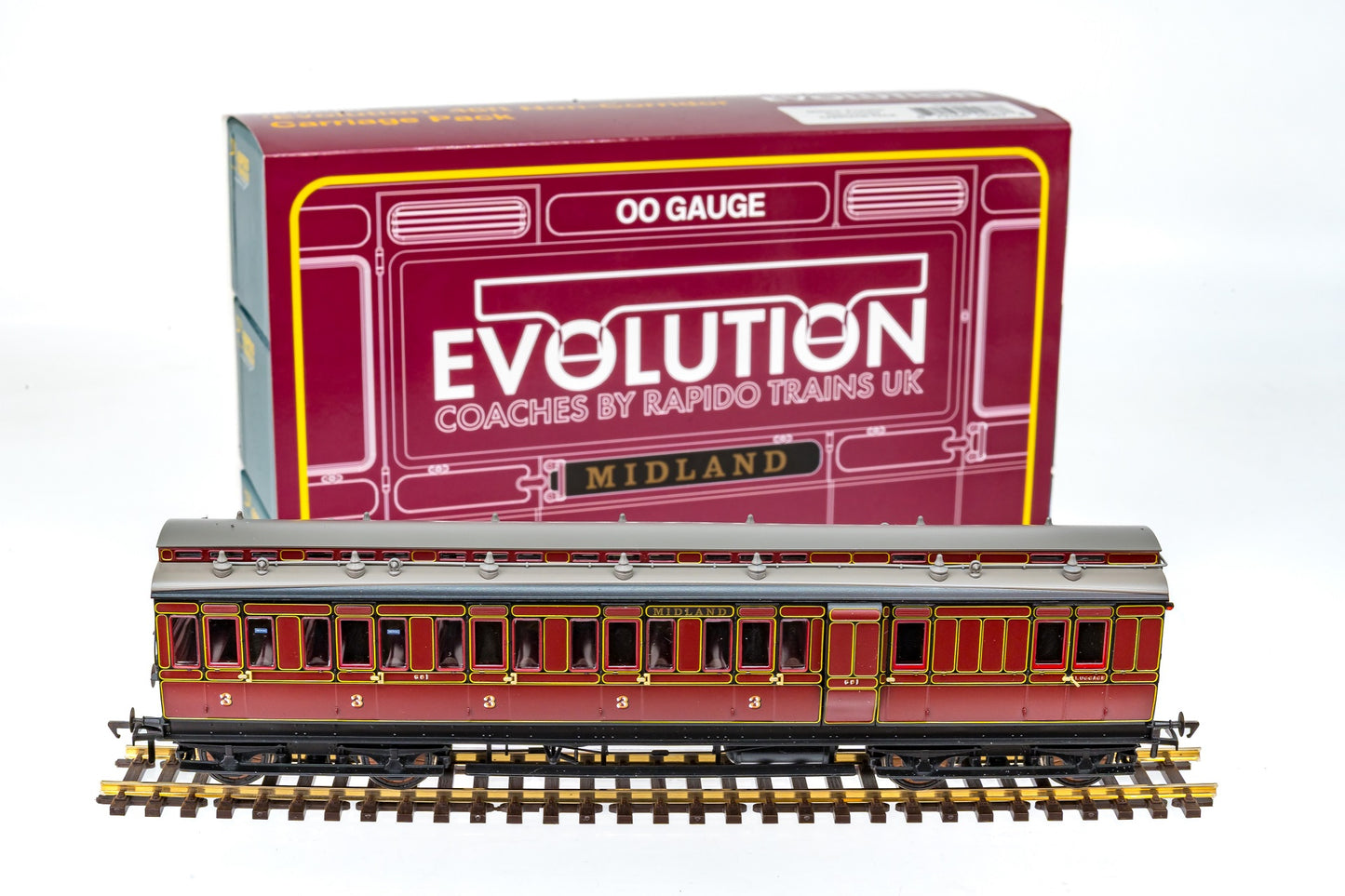 48' MR ‘Evolution’ Bogie Coach Non-Corridor Carriage No.681, No.2441 & No.3207 3-Pack