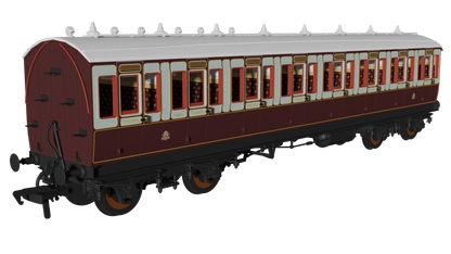 48' LNWR ‘Evolution’ Bogie Coach Non-Corridor Carriage No.7981, No.1234 & No.2914 3-Pack