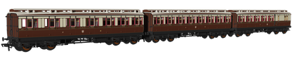 48' GWR ‘Evolution’ Bogie Coach Non-Corridor Carriage No.837, No.1356 & No.8087 3-Pack