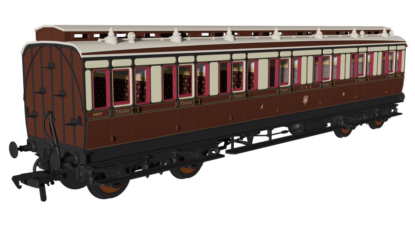 48' GWR ‘Evolution’ Bogie Coach Non-Corridor Carriage No.837, No.1356 & No.8087 3-Pack