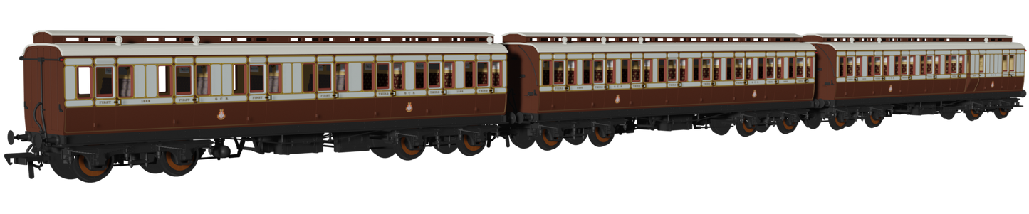 48' GCR ‘Evolution’ Bogie Coach Non-Corridor Carriage No.1876, No.2305 & No.1366 3-Pack