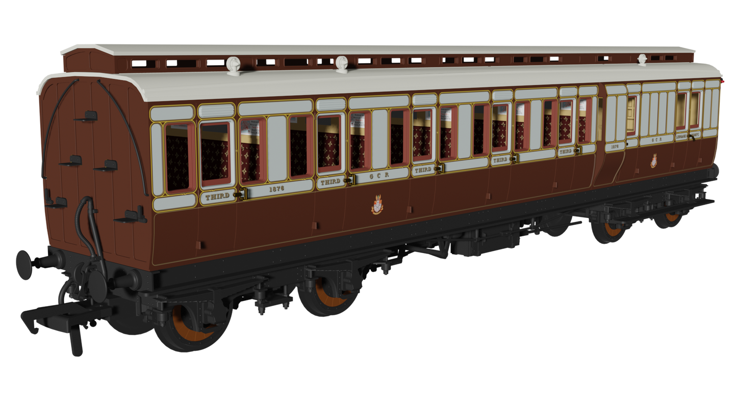 48' GCR ‘Evolution’ Bogie Coach Non-Corridor Carriage No.1876, No.2305 & No.1366 3-Pack