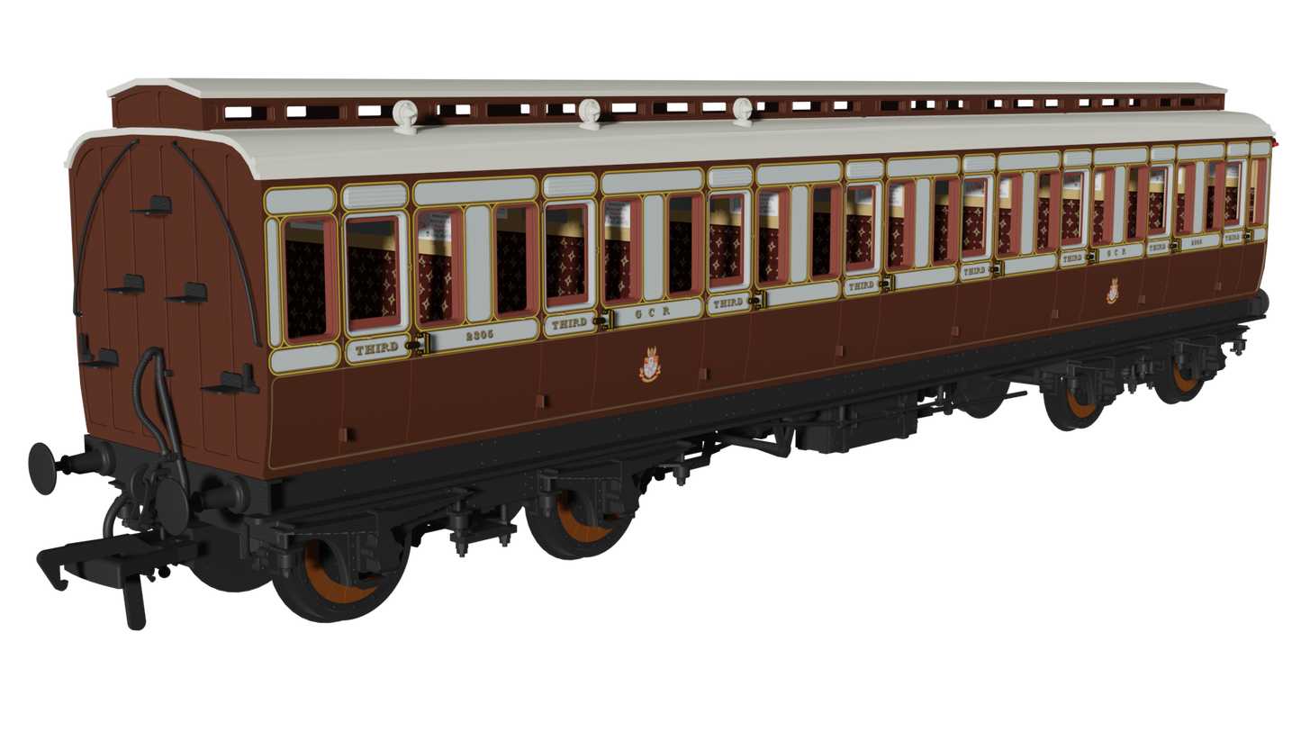 48' GCR ‘Evolution’ Bogie Coach Non-Corridor Carriage No.1876, No.2305 & No.1366 3-Pack