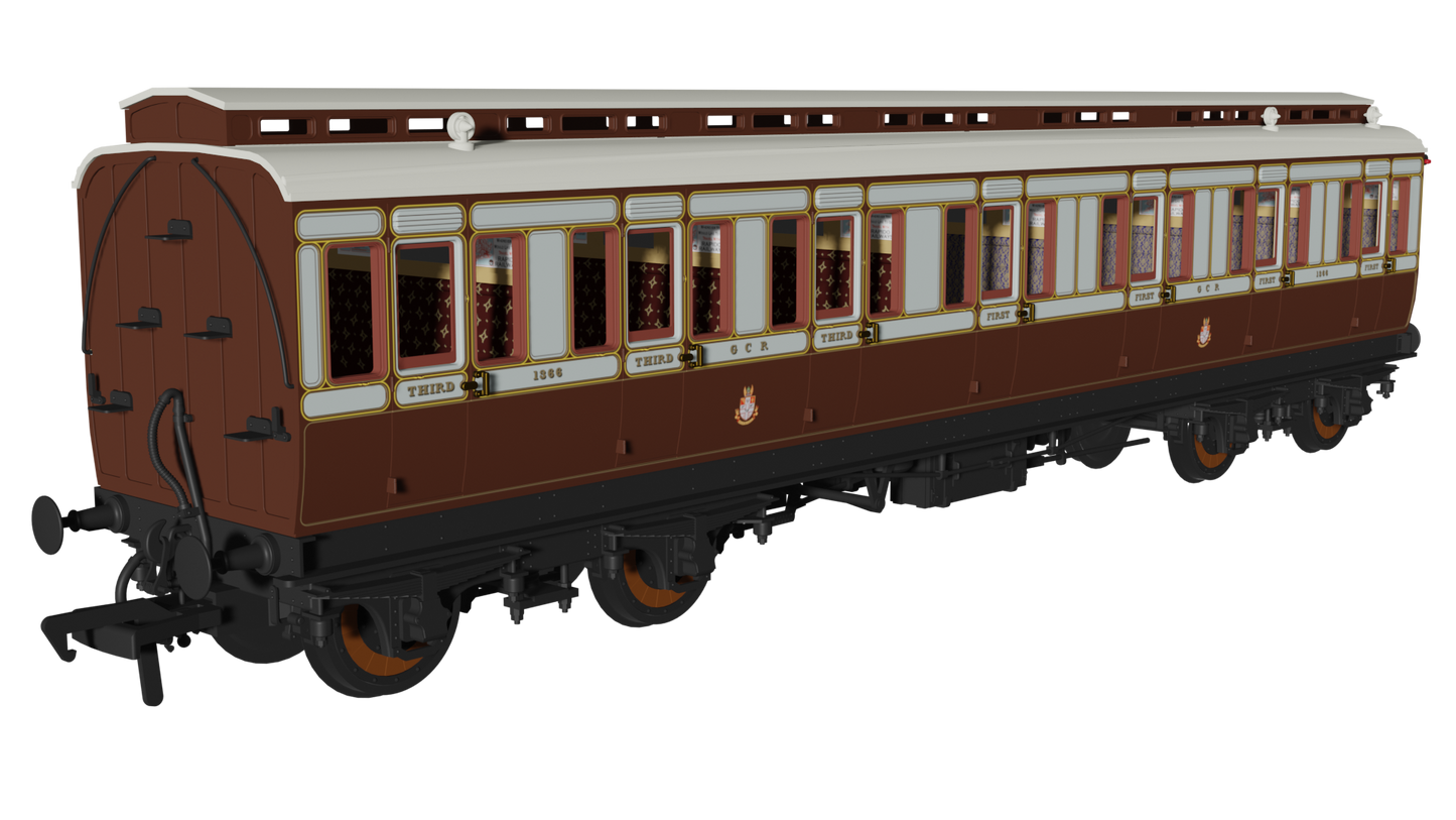 48' GCR ‘Evolution’ Bogie Coach Non-Corridor Carriage No.1876, No.2305 & No.1366 3-Pack