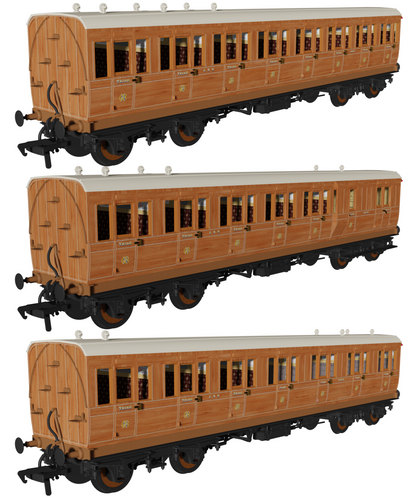 48' GN ‘Evolution’ Bogie Coach Non-Corridor Carriage No.3156, No.3067 & No.3923 3-Pack