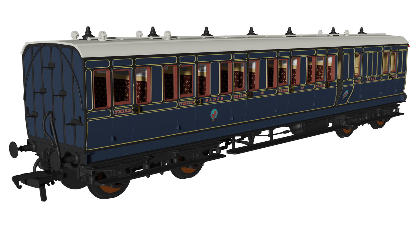 48' SDJR ‘Evolution’ Bogie Coach Non-Corridor Carriage No.85, No.71 & No.15 3-Pack