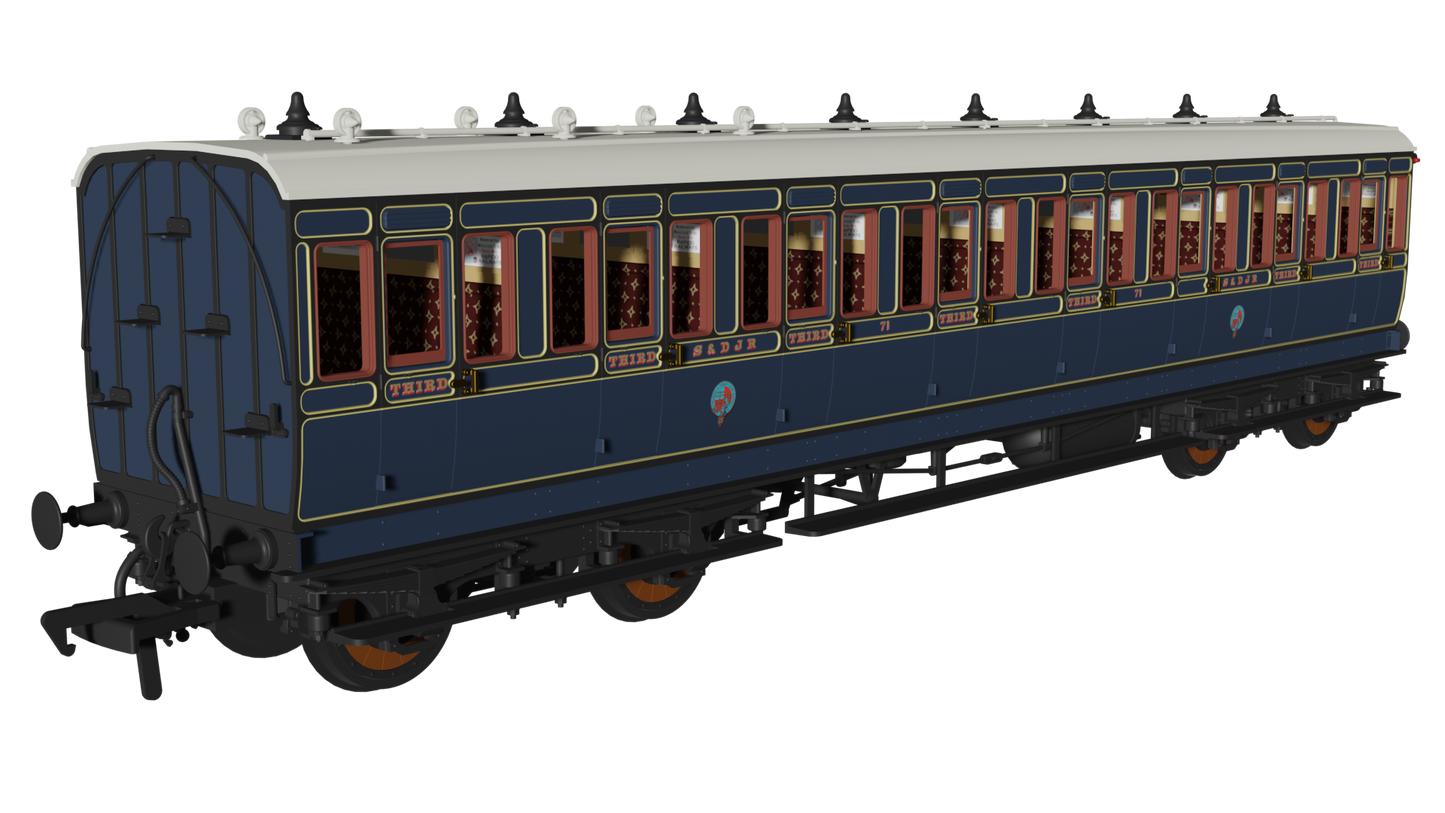 48' SDJR ‘Evolution’ Bogie Coach Non-Corridor Carriage No.85, No.71 & No.15 3-Pack