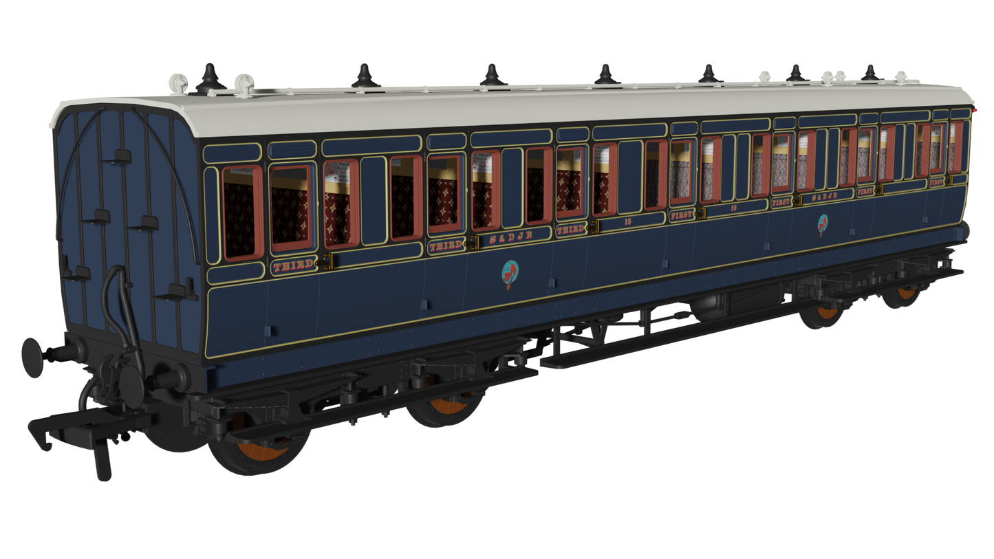 48' SDJR ‘Evolution’ Bogie Coach Non-Corridor Carriage No.85, No.71 & No.15 3-Pack