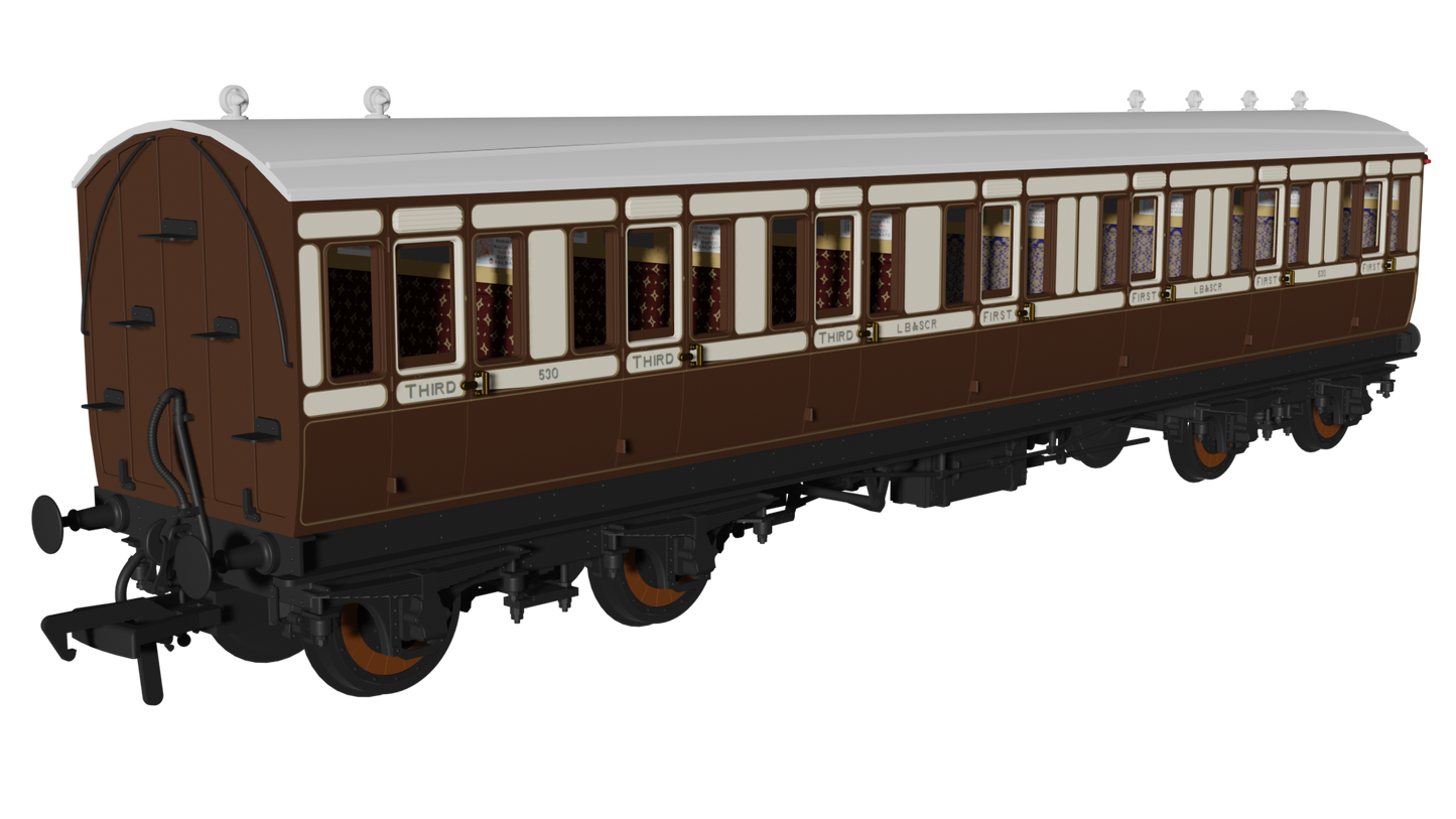 48' LBSCR ‘Evolution’ Bogie Coach Non-Corridor Carriage No.501, No.751 & No.530 3-Pack