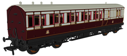978108 ‘Evolution’ 48’ Caledonian Railway Purple Madder and White Brake third No.654