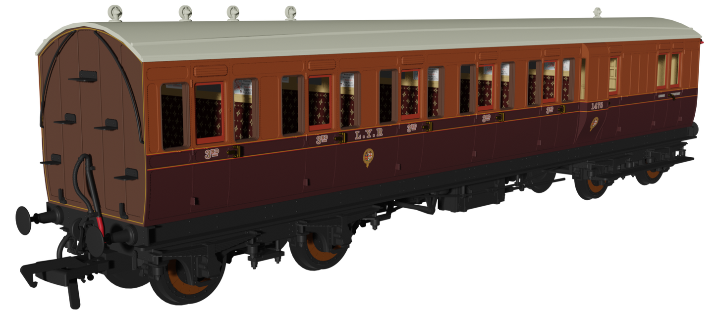 ‘Evolution’ 48’ Lancashire and Yorkshire Railway Brown & Umber Brake third No.1475