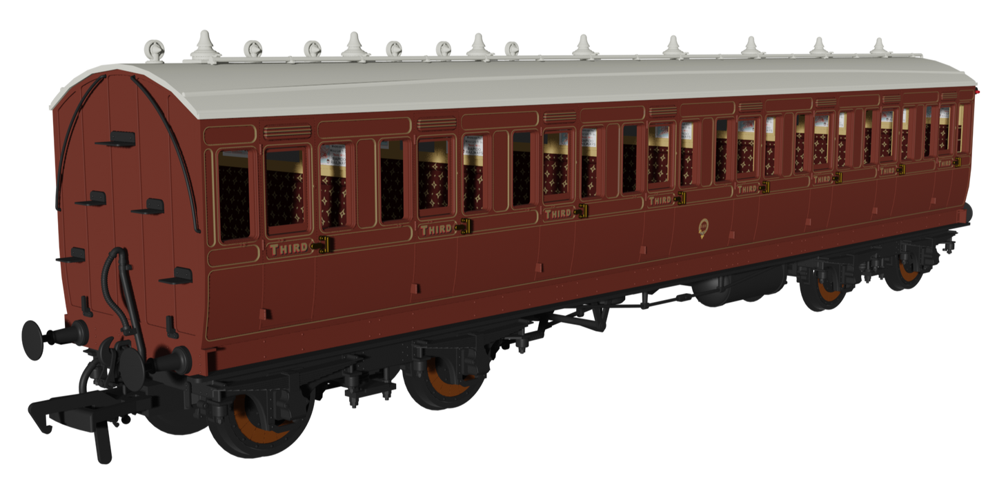 'Evolution' 48' LBSC Mahogany Non-Corridor Carriage No.1236, 535 & 297 Triple Pack