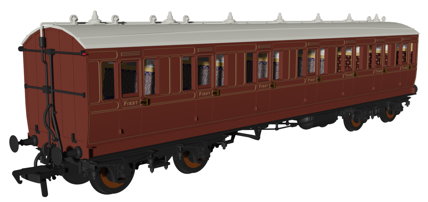 'Evolution' 48' LBSC Mahogany Non-Corridor Carriage No.1236, 535 & 297 Triple Pack