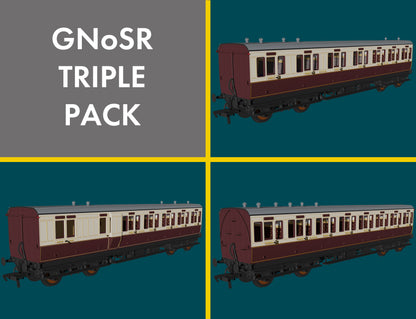 'Evolution' 48' GNoSR Non-Corridor Carriage No.69, 112 & 60 Triple Pack