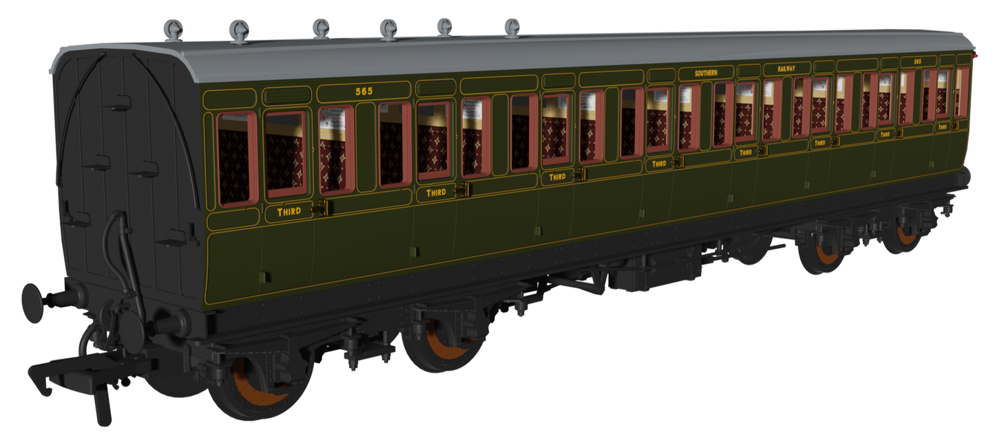 'Evolution' 48' SR Olive Non-Corridor Carriage No.2727, 565 & 5017 Triple Pack