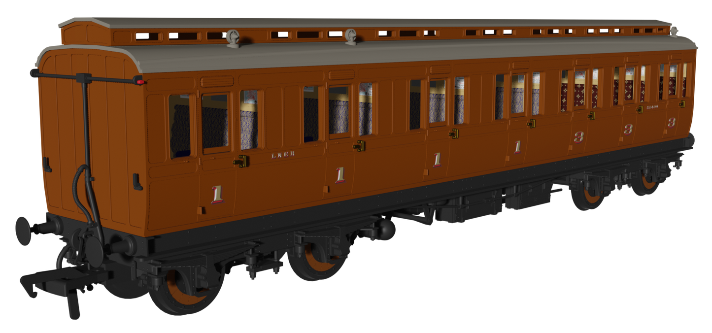 'Evolution' 48' LNER Non-Corridor Carriage No.51865, 52105 & 51400 Triple Pack
