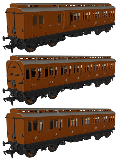 'Evolution' 48' LNER Non-Corridor Carriage No.51865, 52105 & 51400 Triple Pack